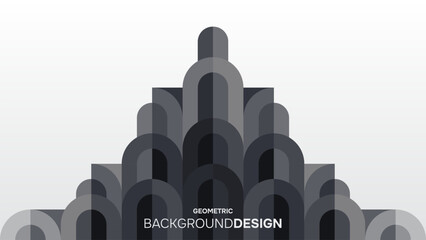 Abstract deep grayscale geometric mosaic pattern background