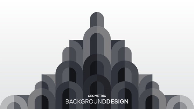 Abstract deep grayscale geometric mosaic pattern background