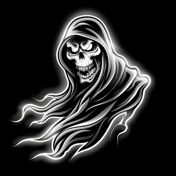 recommend clip art: Minimalist Grim Reaper logo
