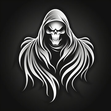 recommend clip art: Minimalist Grim Reaper logo