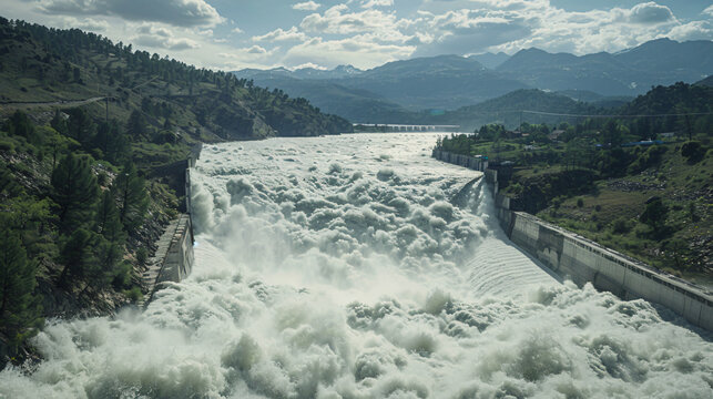 Disaster Strikes: Catastrophic Dam Failure Flooding the Valley with Chaos and Desperation