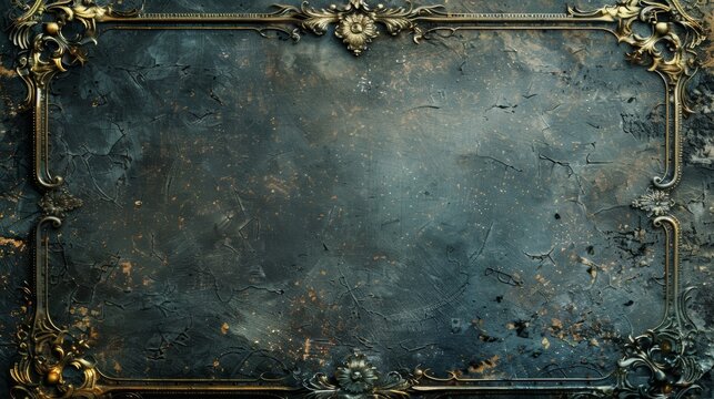 retro greeting card, retro grunge frame template with distressed background and empty space, evoking nostalgia and old-world charm perfect for vintage greeting cards