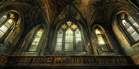 Obraz premium Choir Loft: A balcony above the nave, where a choir can gather to practice their hymns and lift their voices in harmony