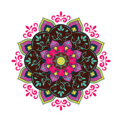 Flower And Vintage Ornament Mandala Design Vector File