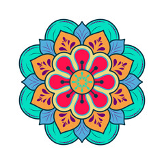 Flower And Vintage Ornament Mandala Design Vector File