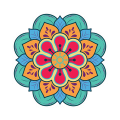 Flower And Vintage Ornament Mandala Design Vector File