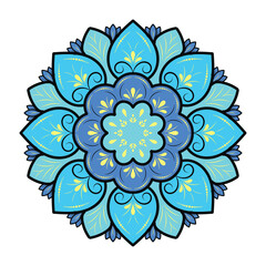 Flower And Vintage Ornament Mandala Design Vector File
