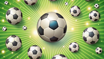 Dynamic Motion: Multiple Footballs Moving at High Speeds