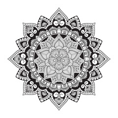 Flower And Vintage Ornament Mandala Design Vector File