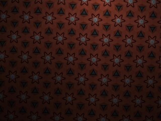 orange brown and black star  flower pattern triangle, octagon illustration