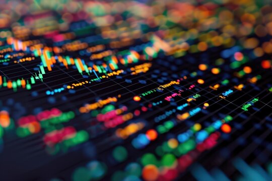 A scatter plot showing a strong positive correlation between stock prices and trading volume, indicating increased investor interest.