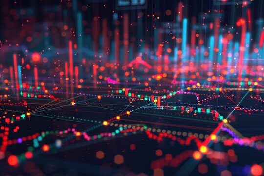 A scatter plot showing a strong positive correlation between stock prices and trading volume, indicating increased investor interest.