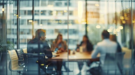 Obraz premium Business people having a meeting in a conference room. Group of business people having a meeting or brainstorming in a boardroom.