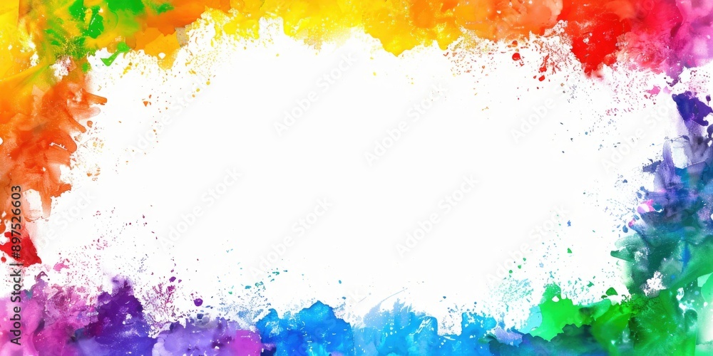 Poster a lively and vibrant background with a splatter of paint in various colors creating an artistic, abs