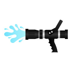 Fire Hose Nozzle Sign Symbol. Vector Illustration. 