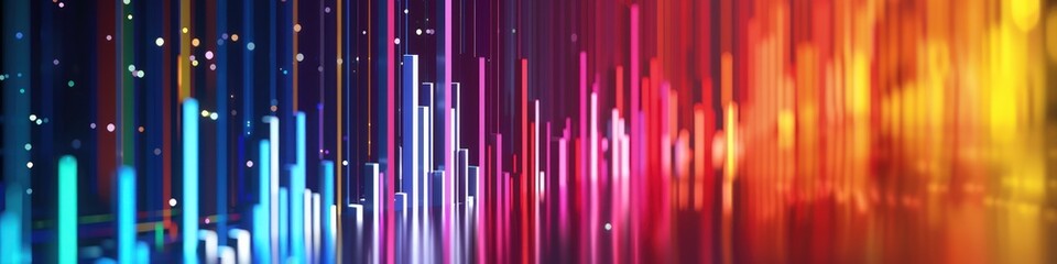 Obraz premium a?'imagine: Bar chart depicting a sudden and sharp increase in stock values, emphasizing a noteworthy market performance boost, with vivid hues and clear labels.