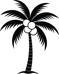 silhouette of coconut tree eps 10
