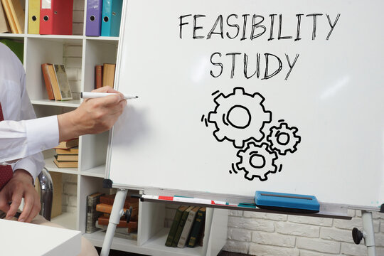Feasibility study report is shown using the text