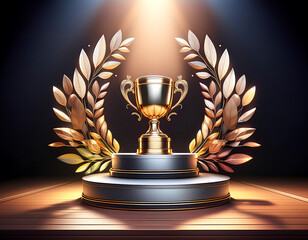  Winner Award Podium- A podium setup for award ceremonies, showcasing silver, gold, and bron_1(491)