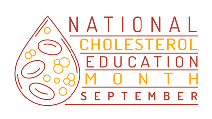National cholesterol education month. Editable vector illustration.