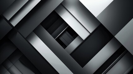 Modern and minimalist design is being created by an abstract geometric background with black and white shapes