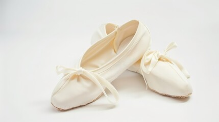 White Satin Ballerina Shoes