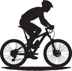 Naklejka premium silhouette of a person riding a bike,Art & Illustration