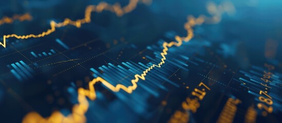 Dynamic line graph illustrating steady stock price growth, emphasizing lucrative investment potential.