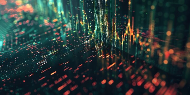 a?'imagine: Dynamic scatter plot highlighting the strong positive link between stock prices and trading volume, reflecting increased investor activity and interest.