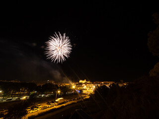 fireworks in the city