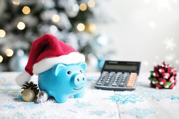Christmas Piggy Bank Saving for Holidays