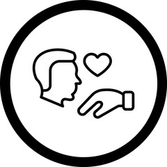 Hand Kiss Icon Design