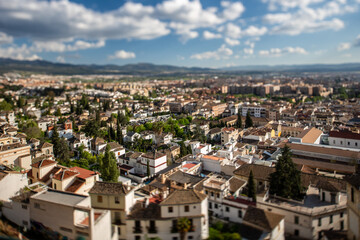 Scenic View of Granada, Andalusia from Alhambra Hill