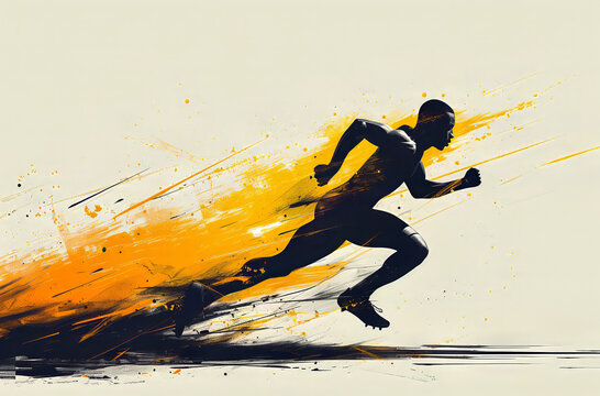 simple illustration of a runner running