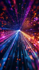 abstract multicolored light trails