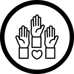 Fototapeta premium Volunteering Vector Icon Design