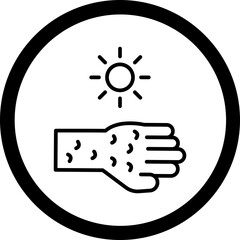 Fototapeta premium Sunburn Vector Icon Design