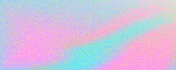 Abstract background featuring a holographic blur with a color gradient.Vector grain noise texture, and watercolor blend.Neon iridescent colors creating a smooth gradation effect.