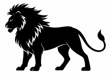 Lion vector silhouette, lion logo icon, tiger silhouette
