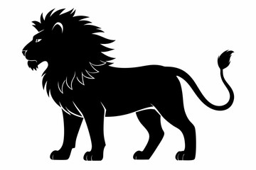 Lion vector silhouette, lion logo icon, tiger silhouette
