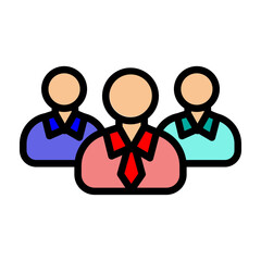 Team Vector Filled Icon Design
