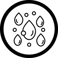 Raindrops Vector Icon Design