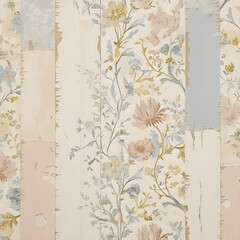 vintage floral background, patchwork, ager wallpaper pattern
