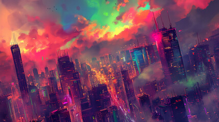 Obraz premium Futuristic city