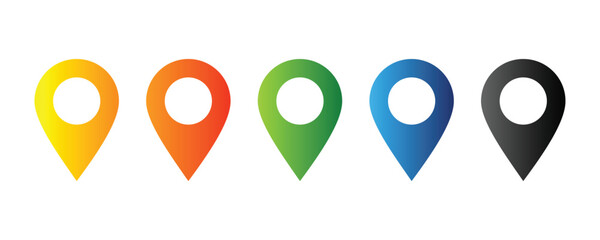 Location or map pin icon symbol. Map marker, Location pin, Map pin icon. Vector illustration