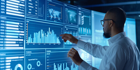 Financial analyst reviewing sales performance