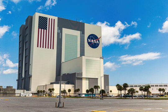 The NASA's Vehicle Assembly Building Kennedy Space Center. It is one of the largest buildings in the world by volume.
