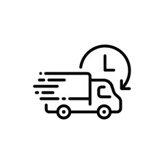 Fast delivery truck icon. Express delivery icon. Delivery truck sign and symbol. Shipping fast delivery icon