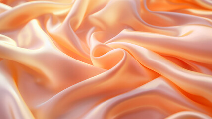 Obraz premium Orange pattern silk texture of satin abstract background. Smooth soft fabric background. Textile industry background.