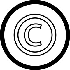Fototapeta premium Copyright Icon Design